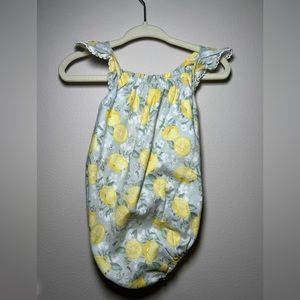 Yellow & Green Tommy Bahama Baby Girl Floral Romper Size 6-9 Months